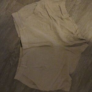Casual linen blend Tan Shorts